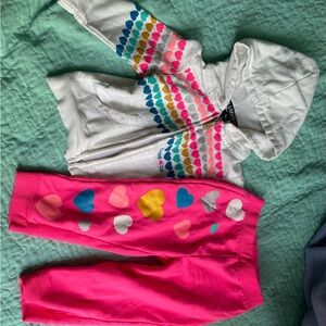 Limited Too White and Pink Heart Outfit